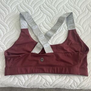 Figs Red Sports Bra